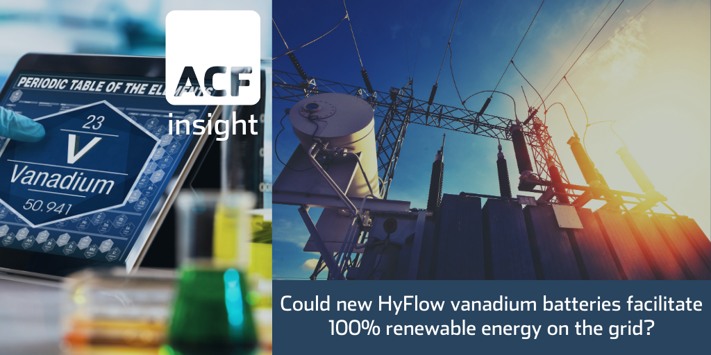 Hybrid flow battery (VFB) – can skyrocket V demand Hybrid flow battery (VFB) – can skyrocket V demand