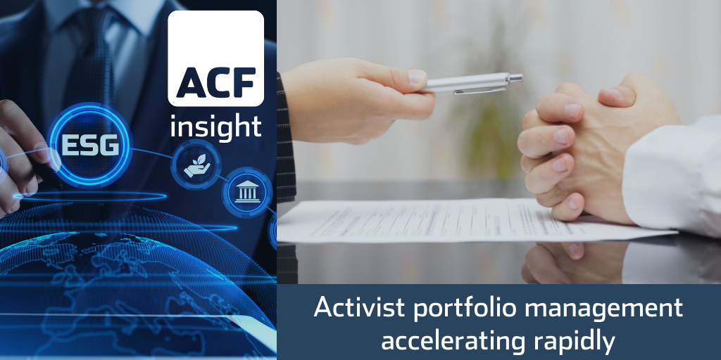 activist portfolio management accelerating rapidly