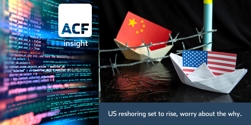 US reshoring – finely balanced for now US reshoring – finely balanced for now