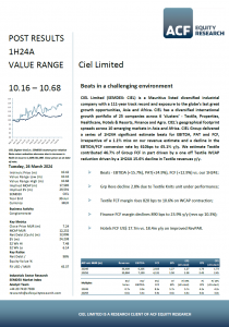 Ciel Limited (CIEL) Post Results 1H24A 28032024