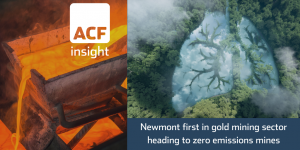 Newmont first in gold mining sector heading to zero emissions mines