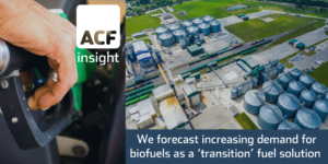 We forecast increasing demand for biofuels as a ‘transition’ fuel solution