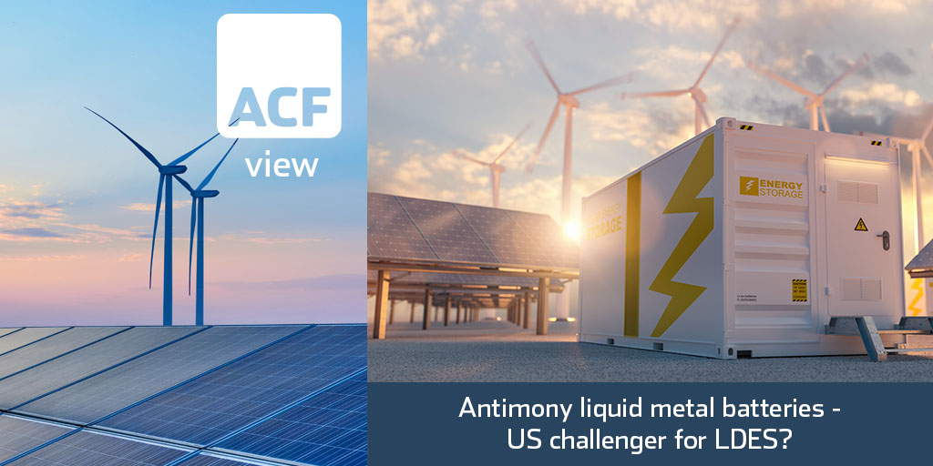 Antimony liquid metal batteries – US challenger for LDES?